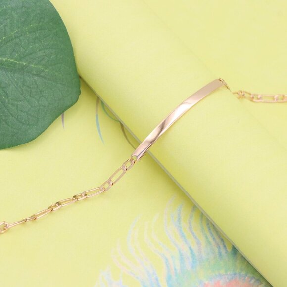 "Sleek Rose Gold Polished Chain Bracelet in High Quality Brass, XPBL1138 - Picture 5 of 13